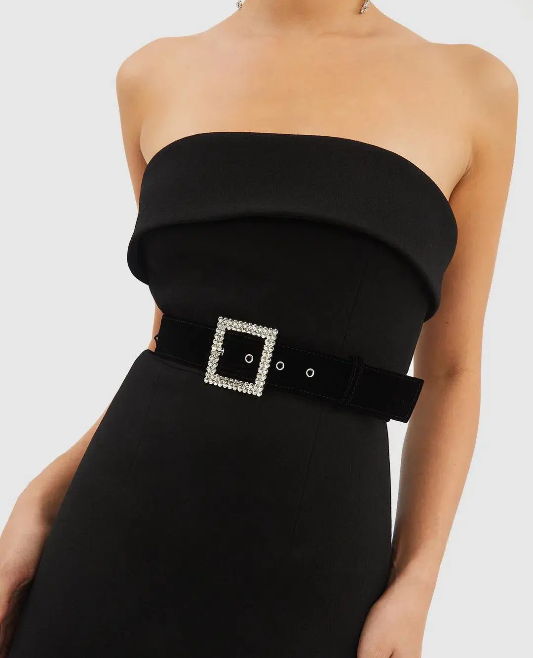 Rebecca Vallance Yvonne Strapless Gown Black Size 6  for rent on The Volte - main image