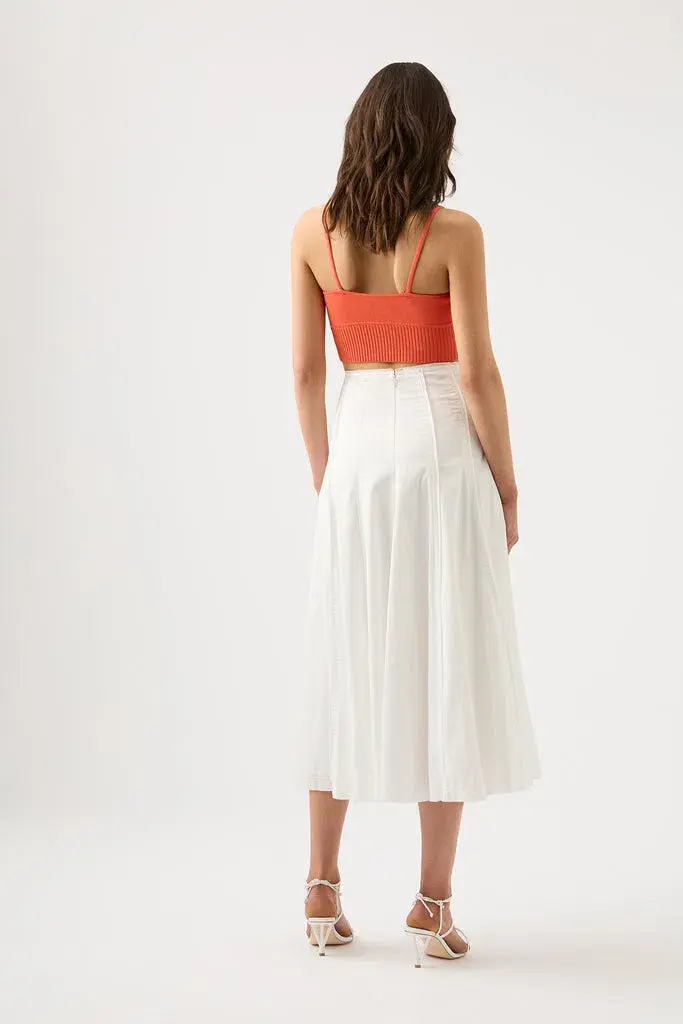 Aje Lucia Knit Bustier Top Coral Orange Size M/10 - Image 5