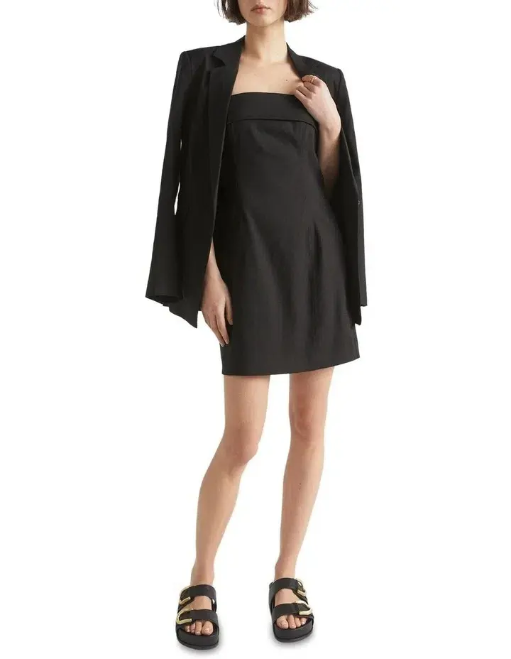 Seed Heritage Strapless Tailored Mini Dress Black Size 12 - Image 2