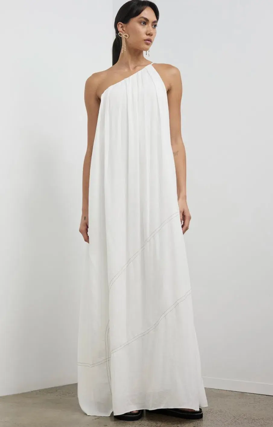 Camilla and Marc One Shoulder Dress White Size 8 - Image 2