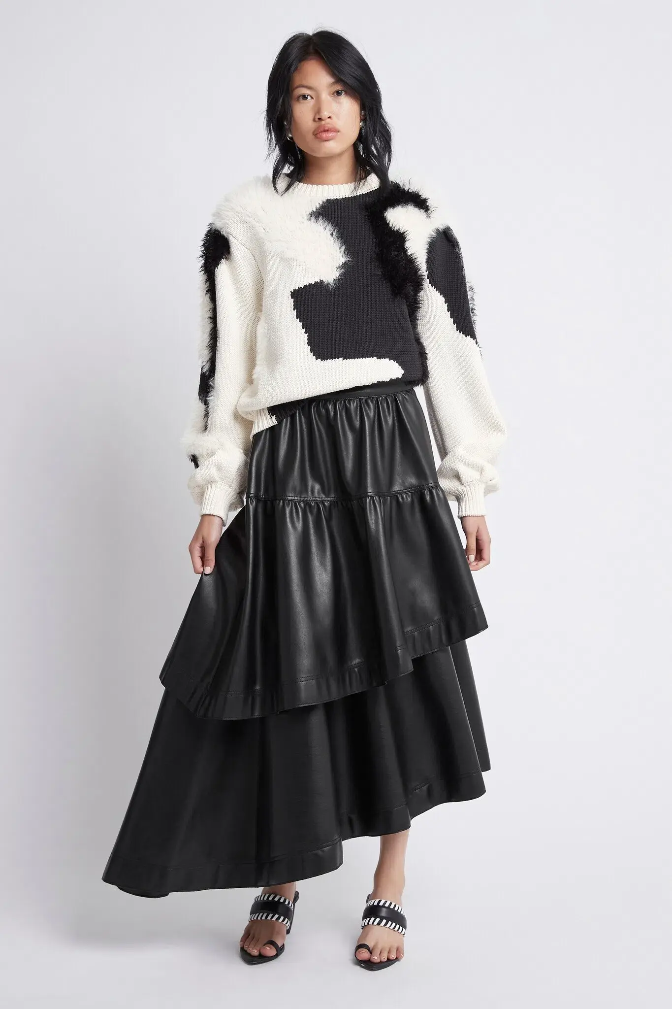Aje Idyllic Faux Leather Black Skirt Size 12 - Image 2