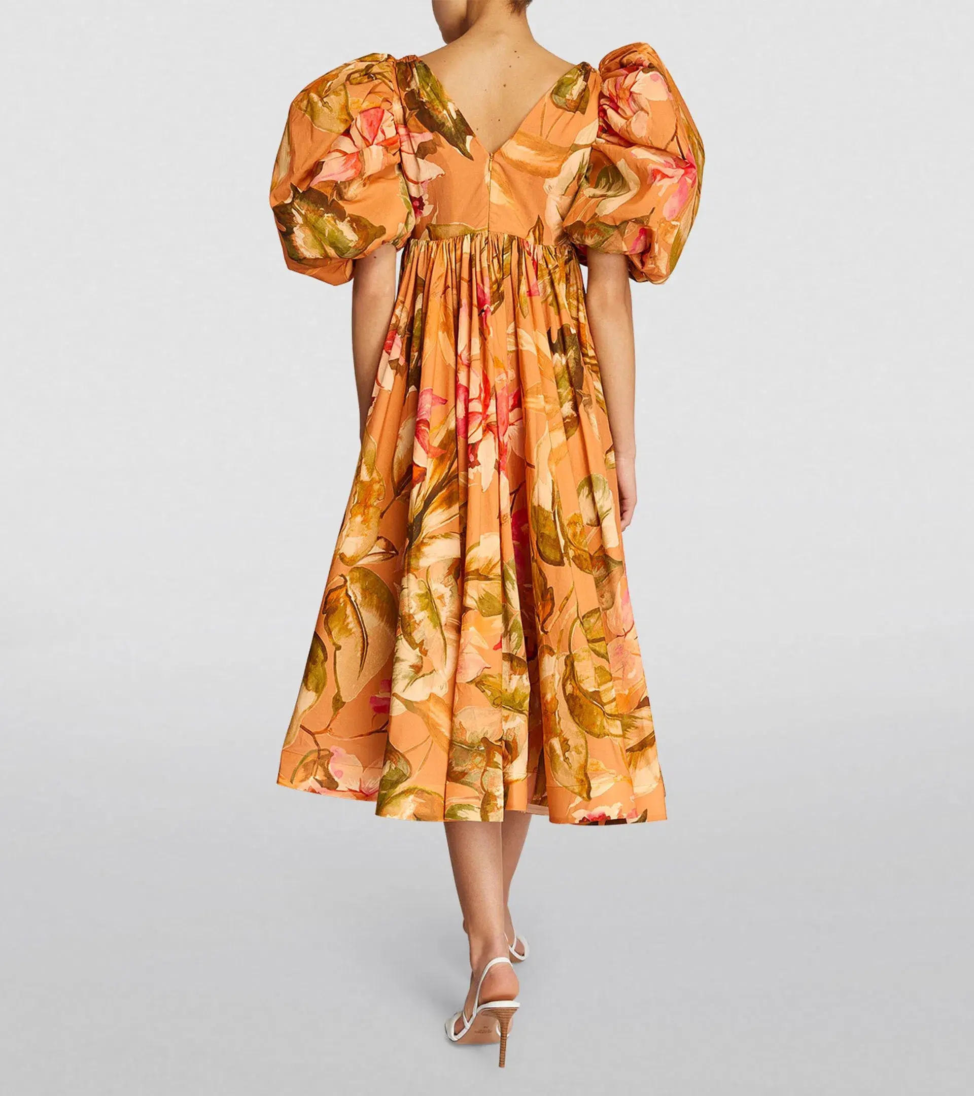 Anouki Cotton Floral Maxi Dress Floral Size 8  - Image 2