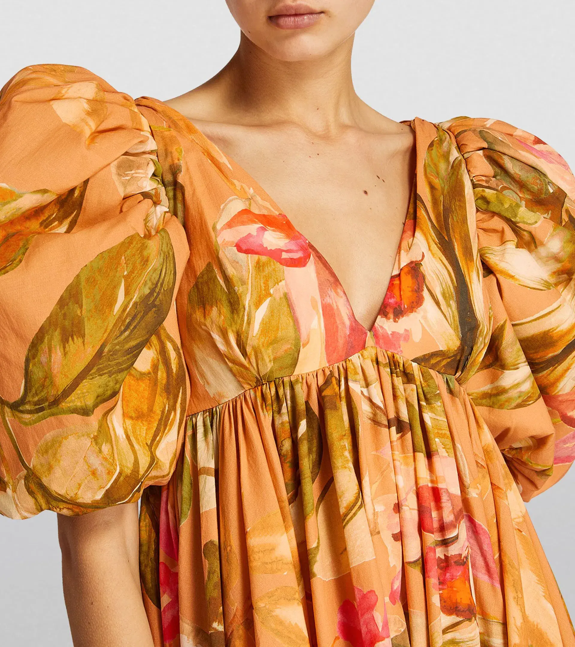 Anouki Cotton Floral Maxi Dress Floral Size 8  - Image 4