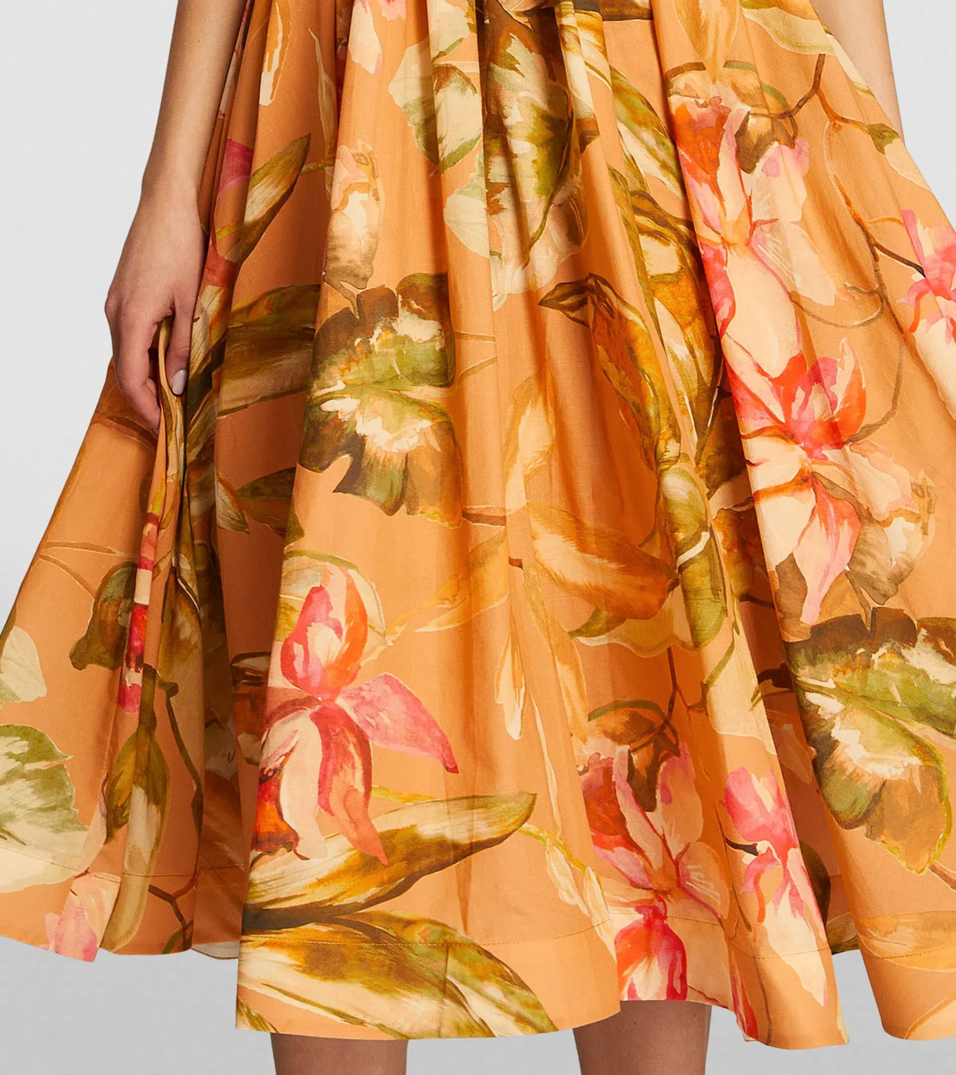 Anouki Cotton Floral Maxi Dress Floral Size 8  - Image 5