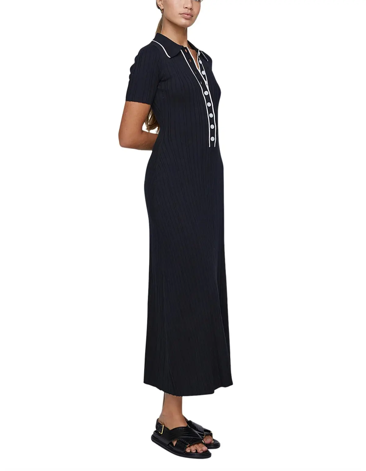 Anna Quan Laurel Penelope Midi Raven Black Dress Size 14 - Image 5