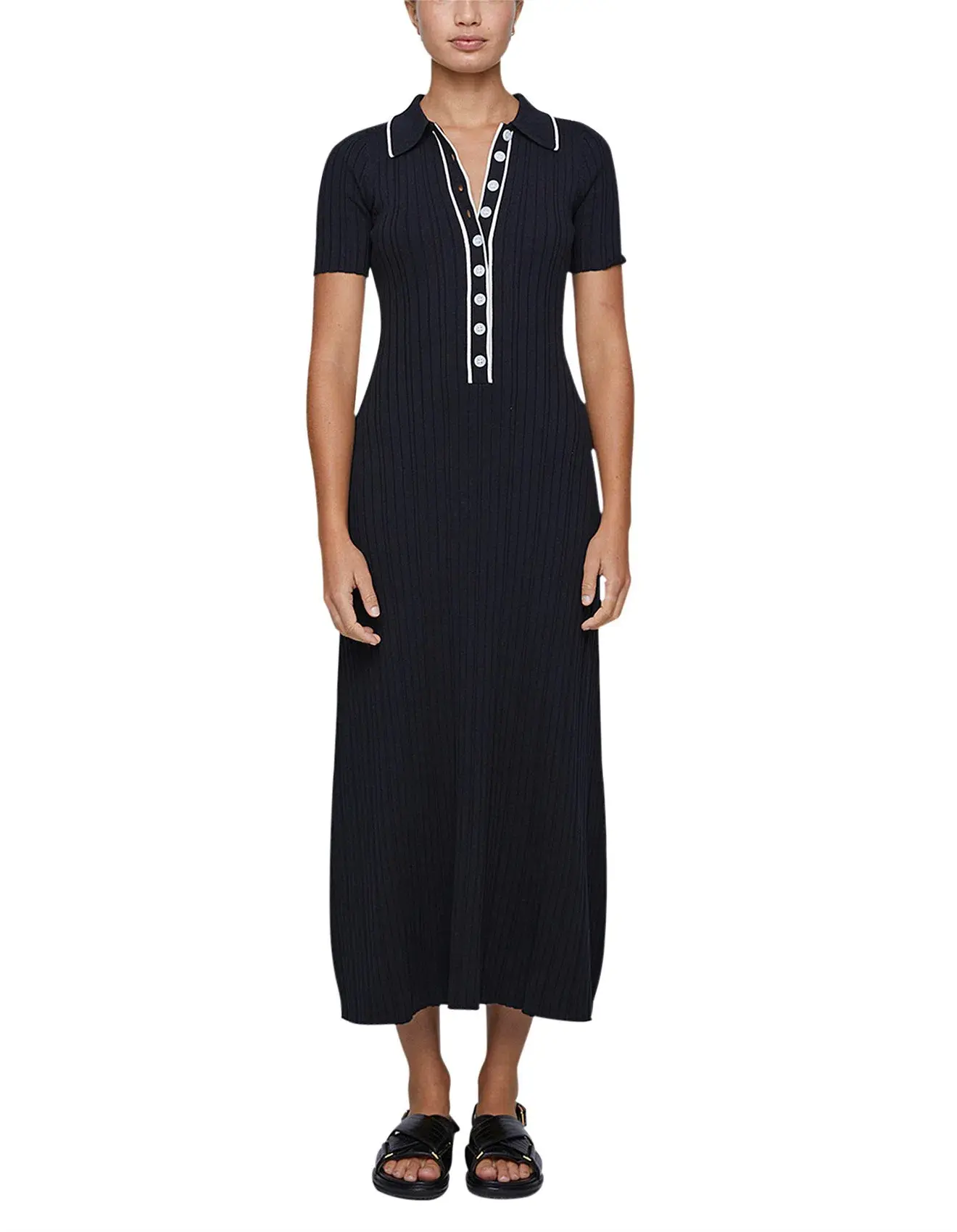 Anna Quan Laurel Penelope Midi Raven Black Dress Size 14 - Image 4