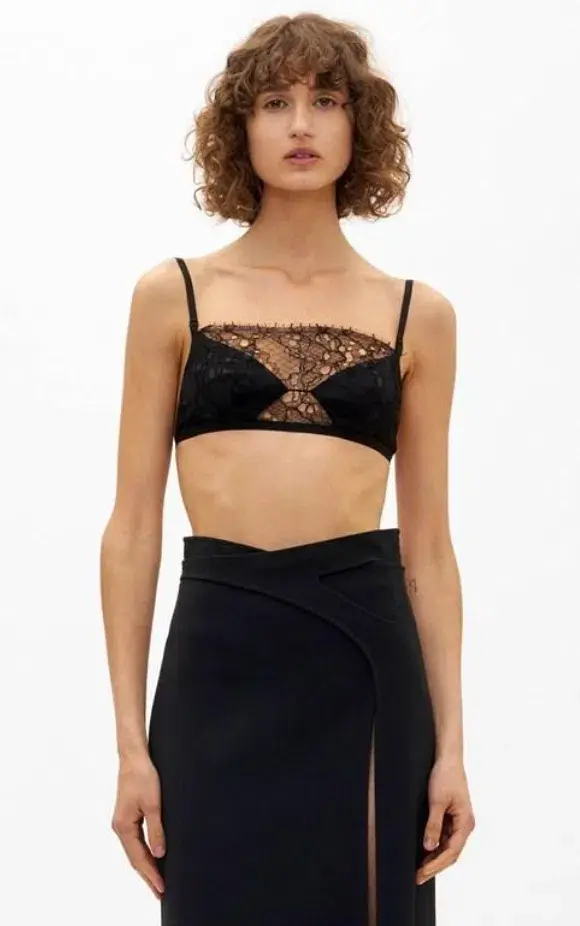 Dion Lee Lace-embellished Bralette Black Size XS / AU 6 - Image 1