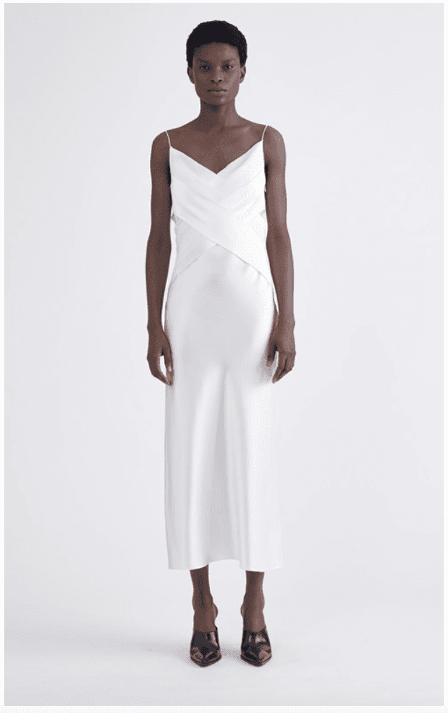 Dion Lee Bias Weave Midi Dress White Size 4 - Image 1