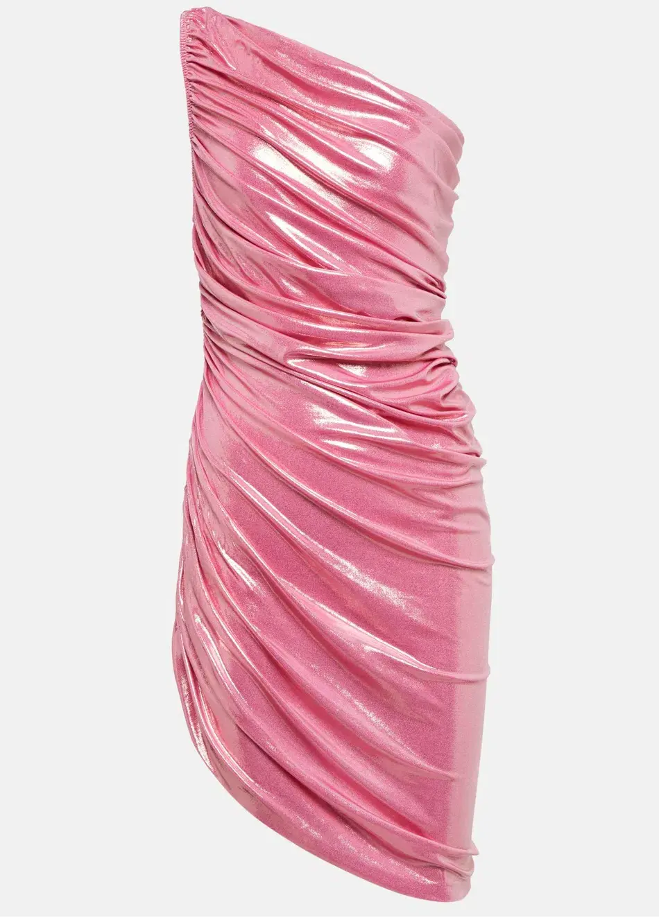 Norma Kamali Diana Dress Metalic Candy Pink Size AU 12 - Image 4