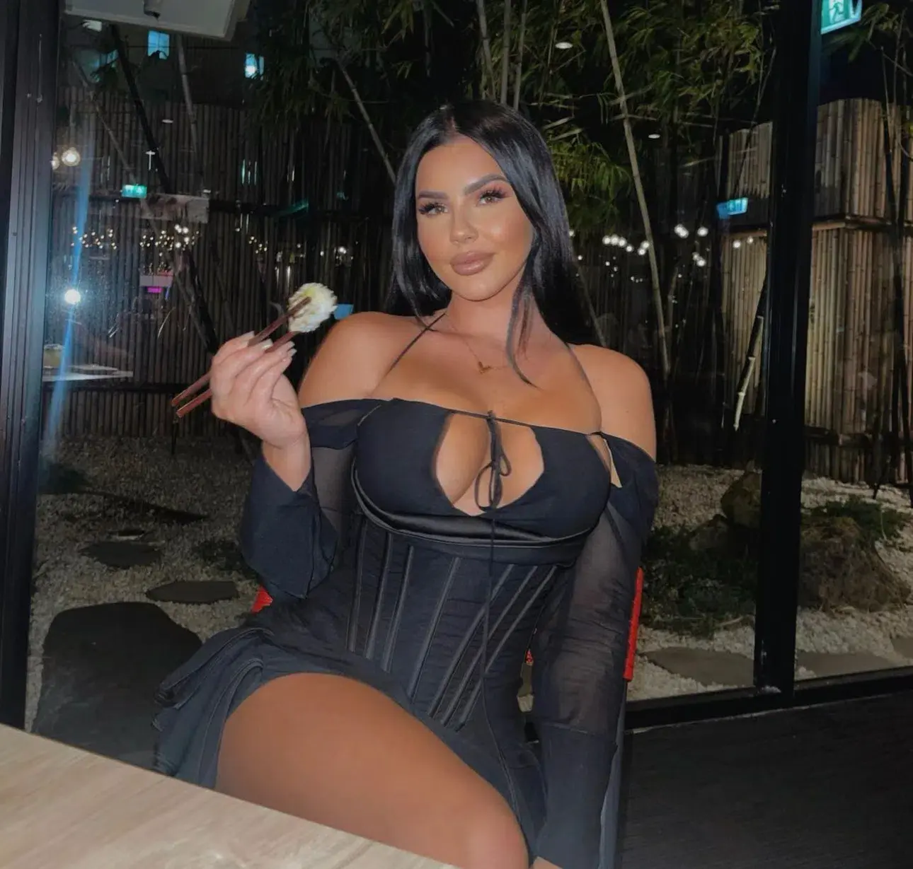 House of CB Gianna Real Silk Corset Mini Dress Black Size AU 8 - Image 3