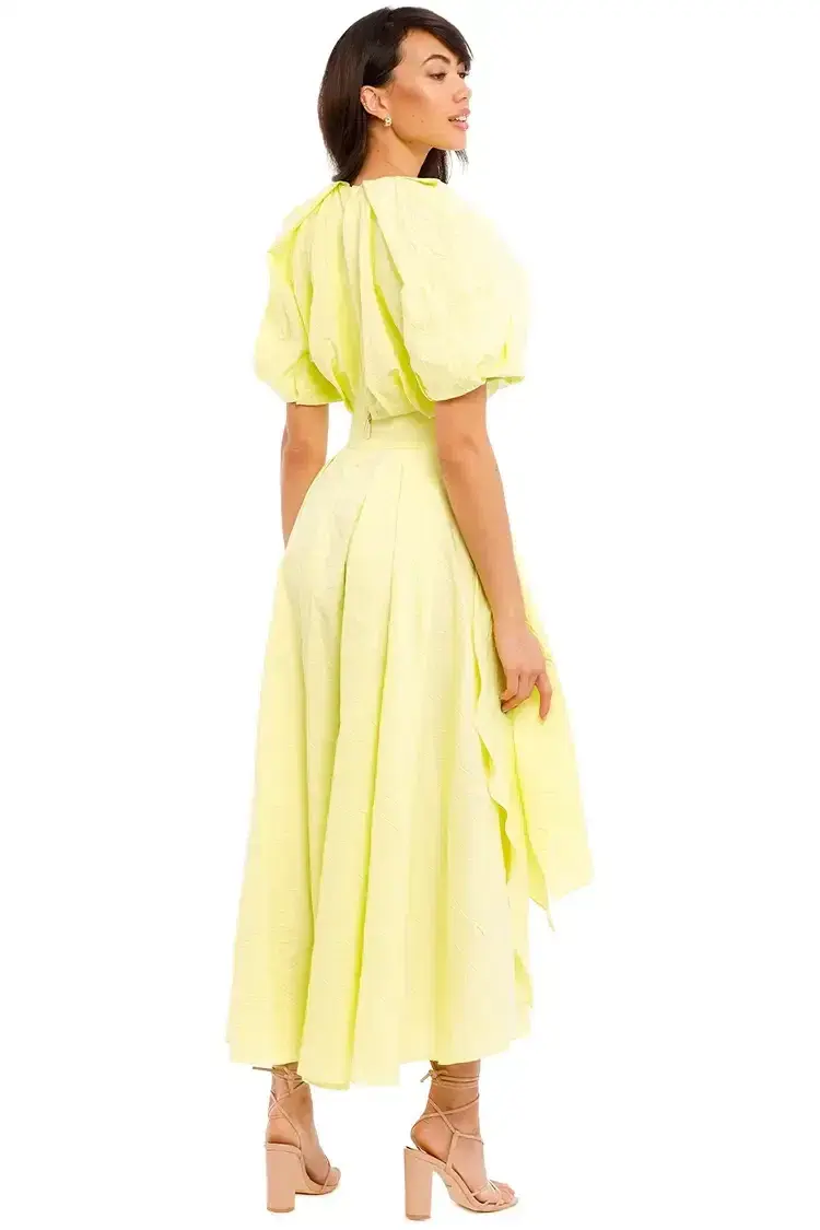 Ginger & Smart Euphoria Top and Euphoria Skirt Set Citron Yellow Size AU 12 - Image 3