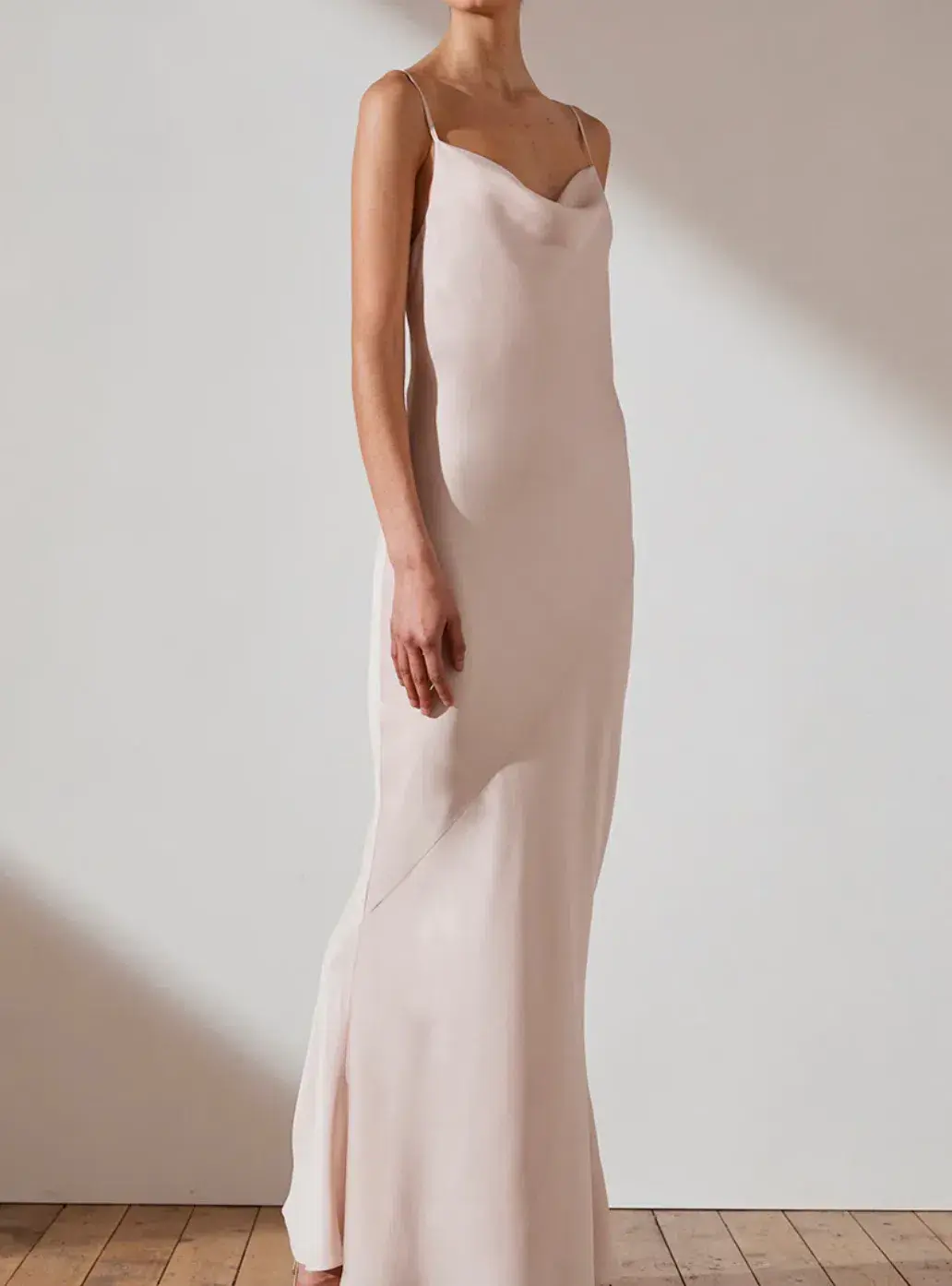 Shona Joy Luxe Bias Cowl Slip Dresss White Size 6 - Image 2