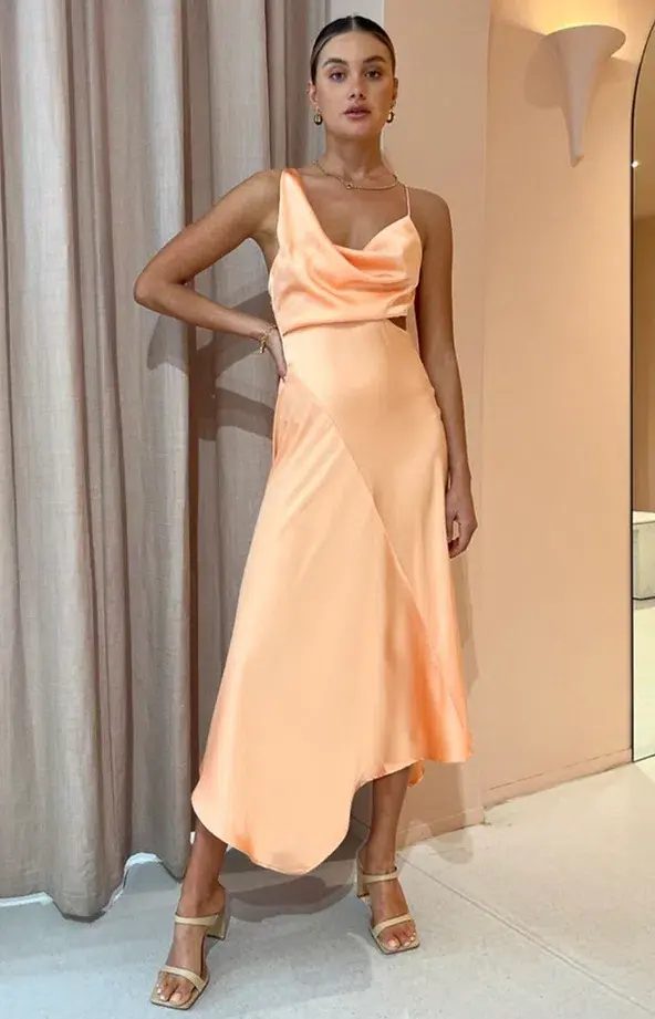One Fell Swoop Josephine Dress Peach Size 8 - Image 1