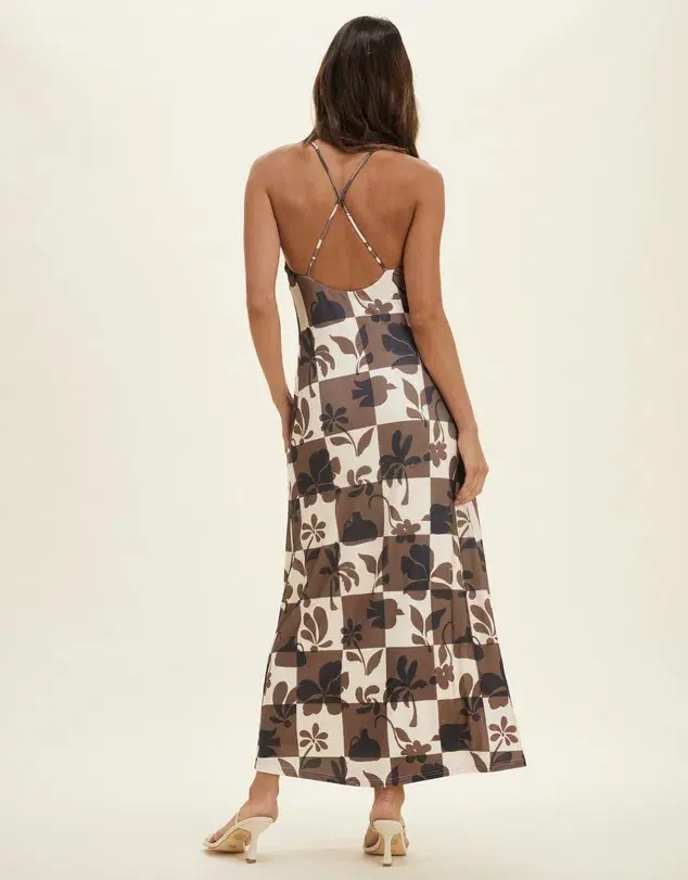 Lover Jade Strap Midi Dress Jade Print Size 6 for rent on The Volte - main image