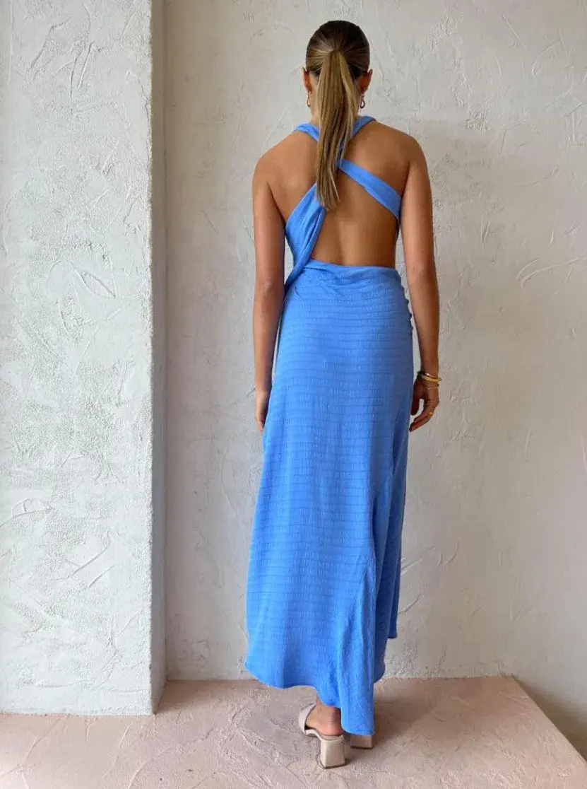 One Fell Swoop Zoe Midi Dress Blue Size 8 - Image 5