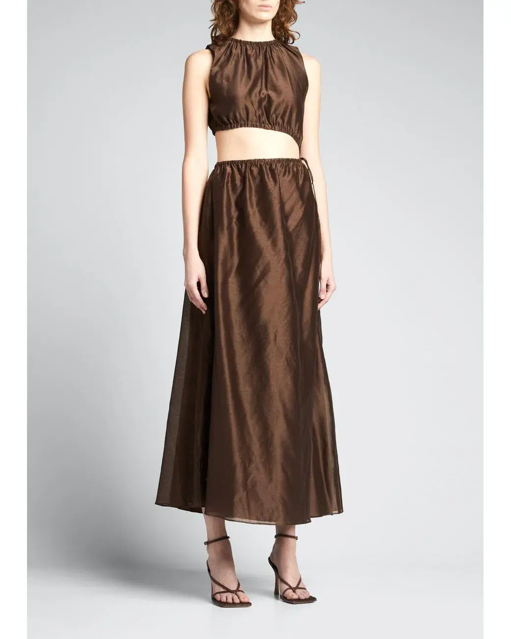 Sir The Label Anje Cut Out Dress Chcolate Size 0 / Au 6 - Image 1