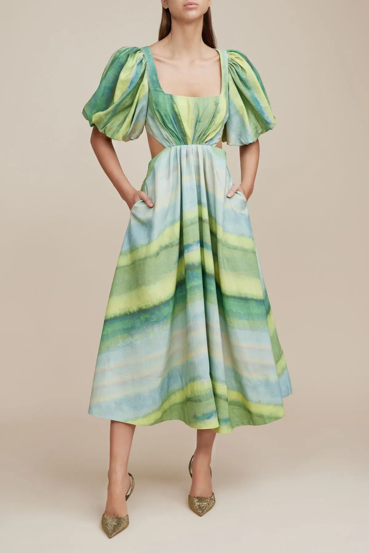 Acler Temple Dress Green Size 6  - Image 1