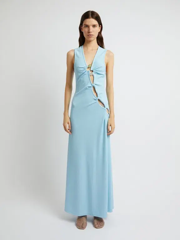 Christopher Esber Chasm Cay Buckle Dress Blue Calcite Size 6  - Image 1