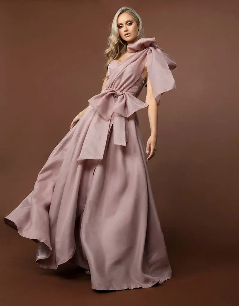 Bariano La Parfum Ball Gown Nude Size 6 - Image 1