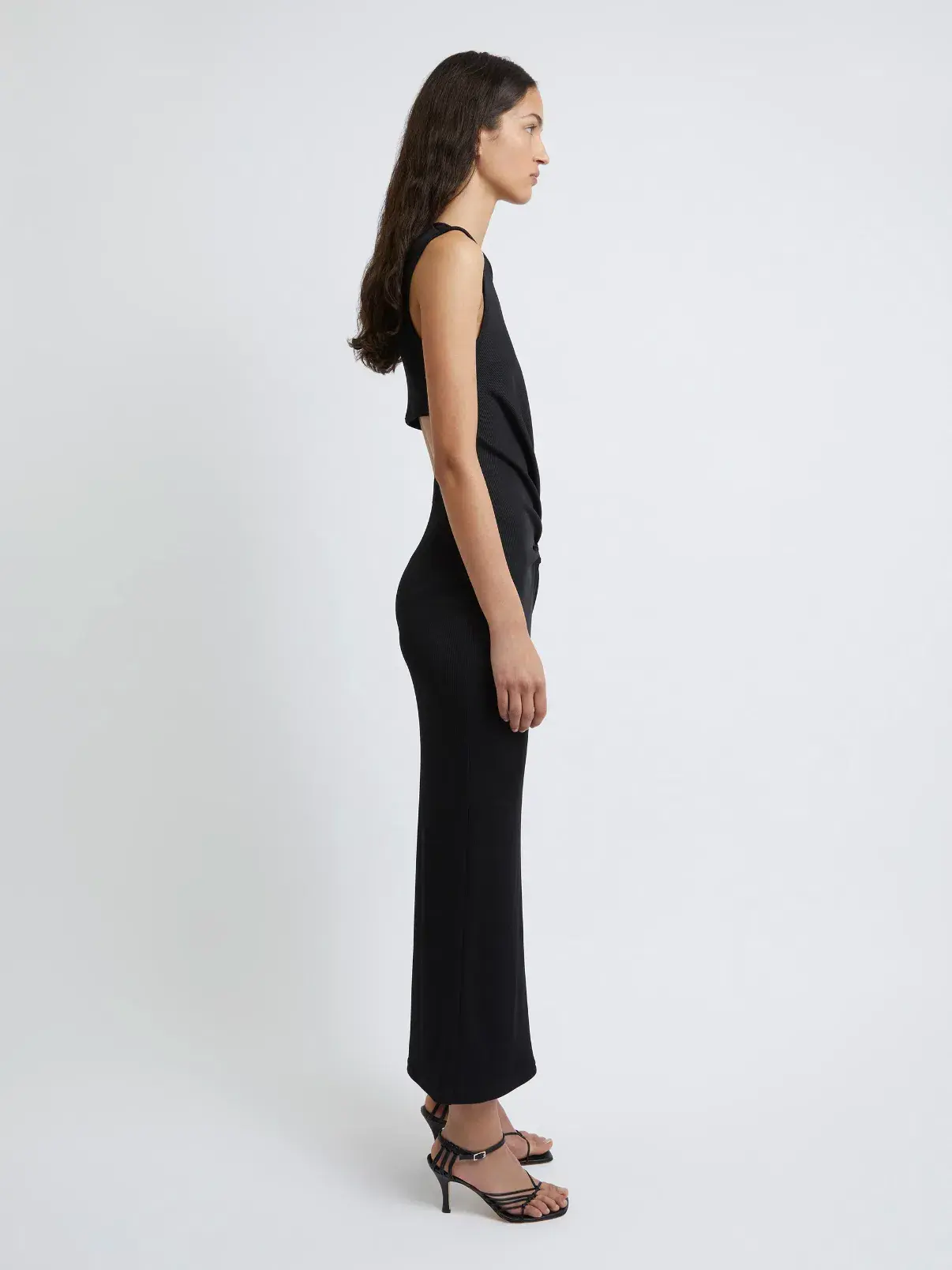 Christopher Esber Folia Float Buckle Tank Dress Midi Black Size 8 - Image 4