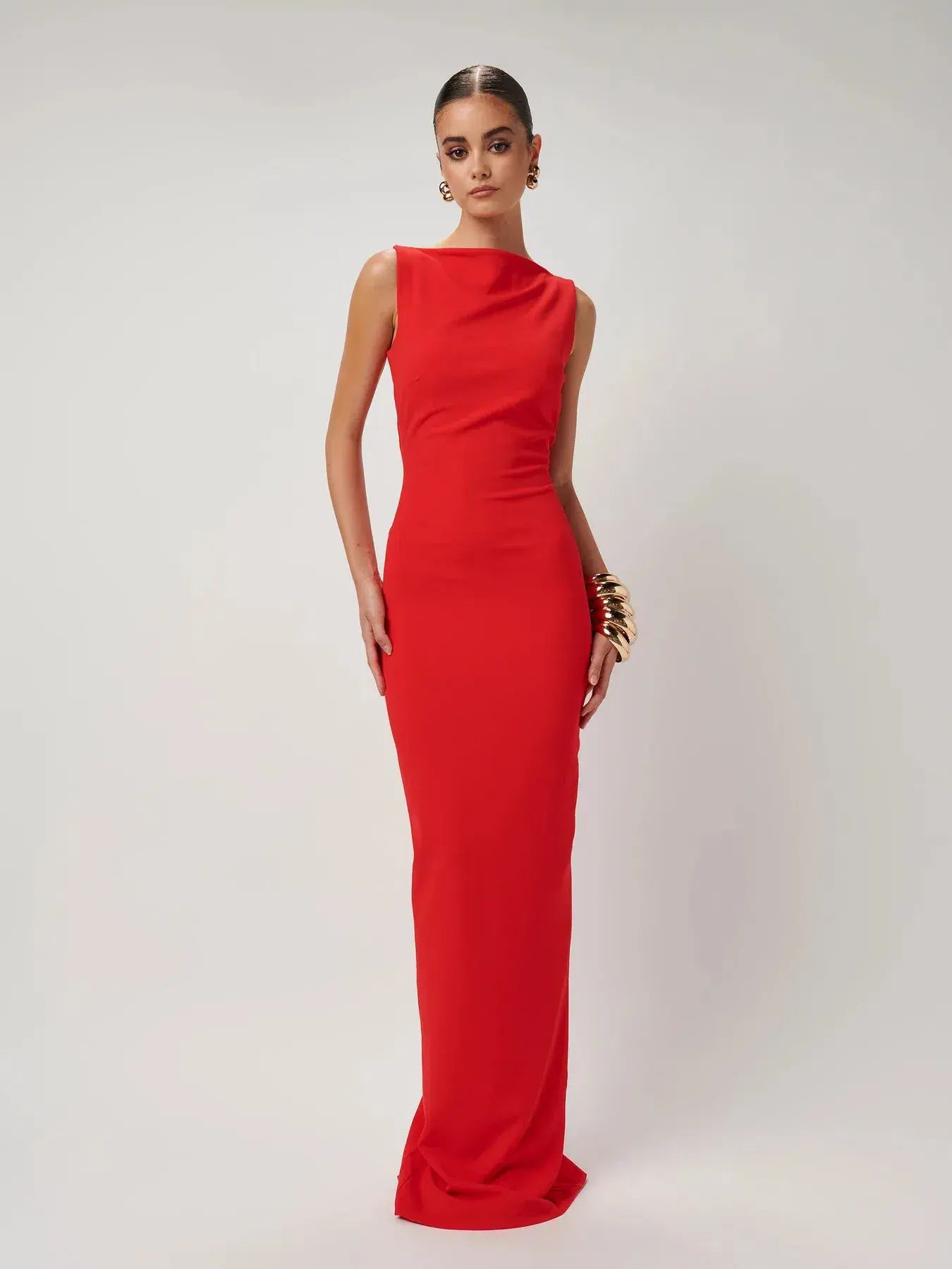 Effie Kats Verona Gown in Cherry Red Size 12 - Image 1