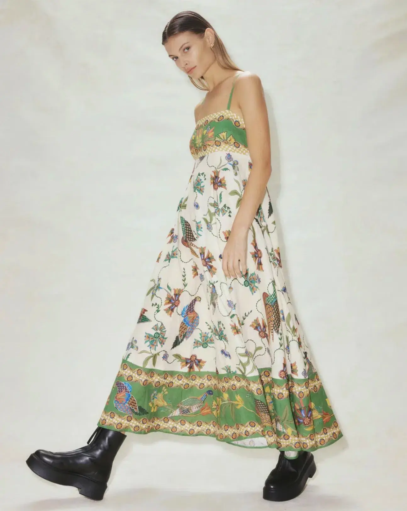 Alemais Birdie Sundress Midi Dress Multi Size 8 - Image 4