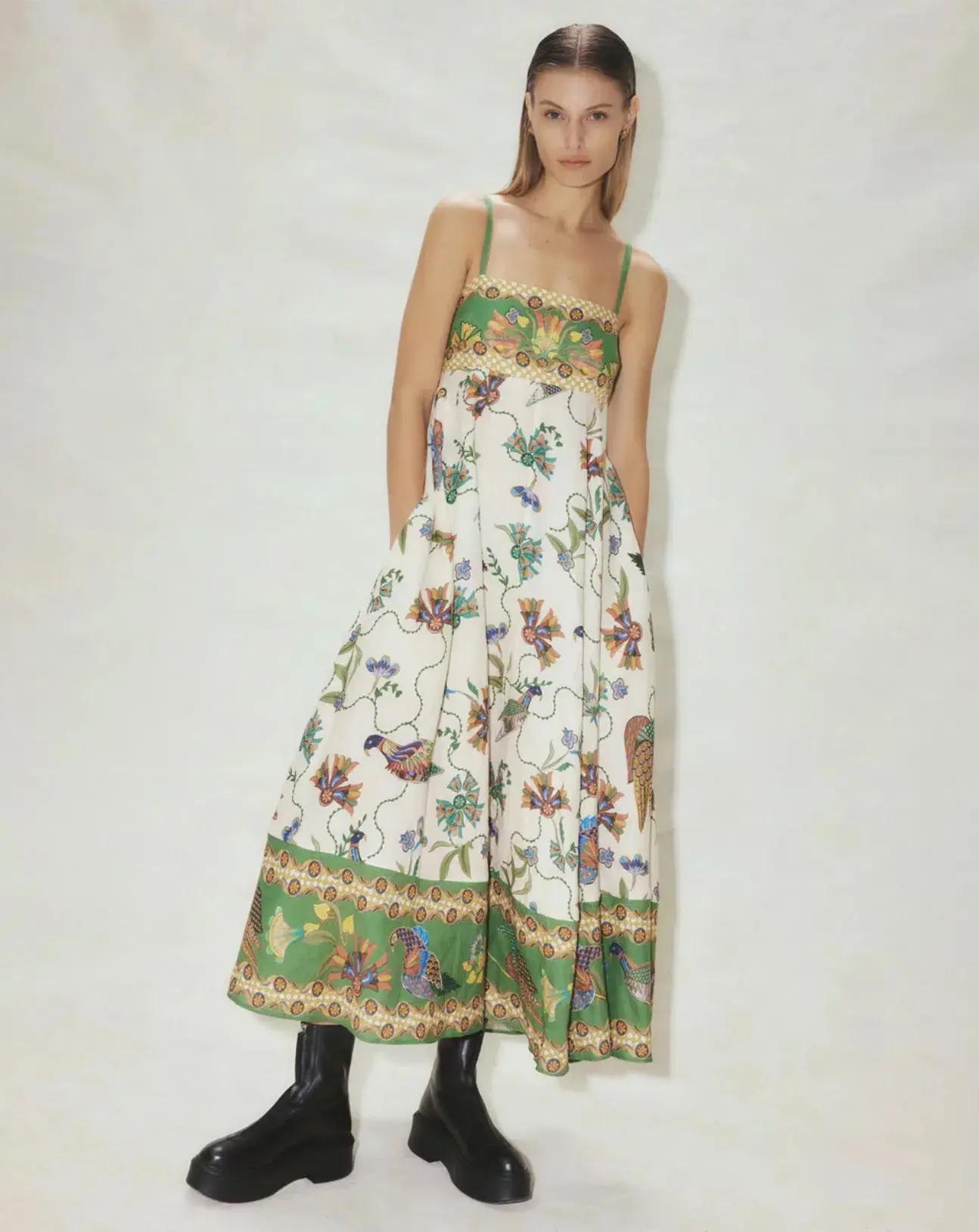 Alemais Birdie Sundress Midi Dress Multi Size 12 - Image 1