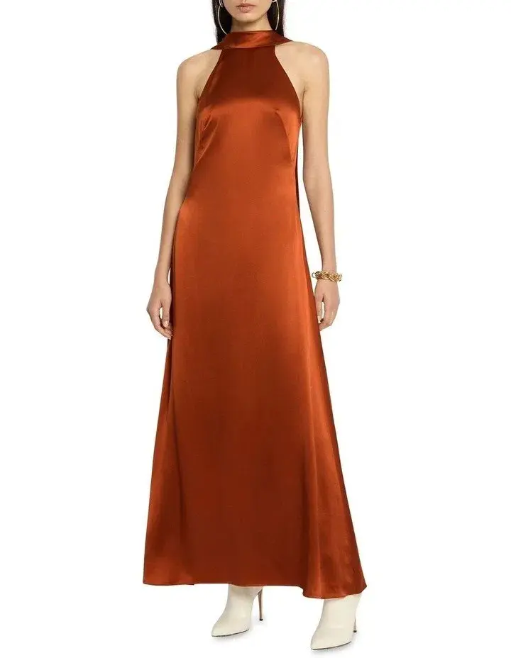 Sass & Bide Forever Now Silk Dress Brown Size 6 - Image 1
