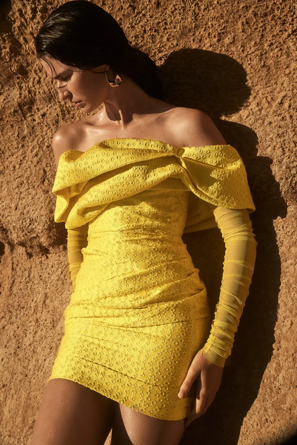Eliyah The Label Oscar Dress Yellow Size 12 - Image 2