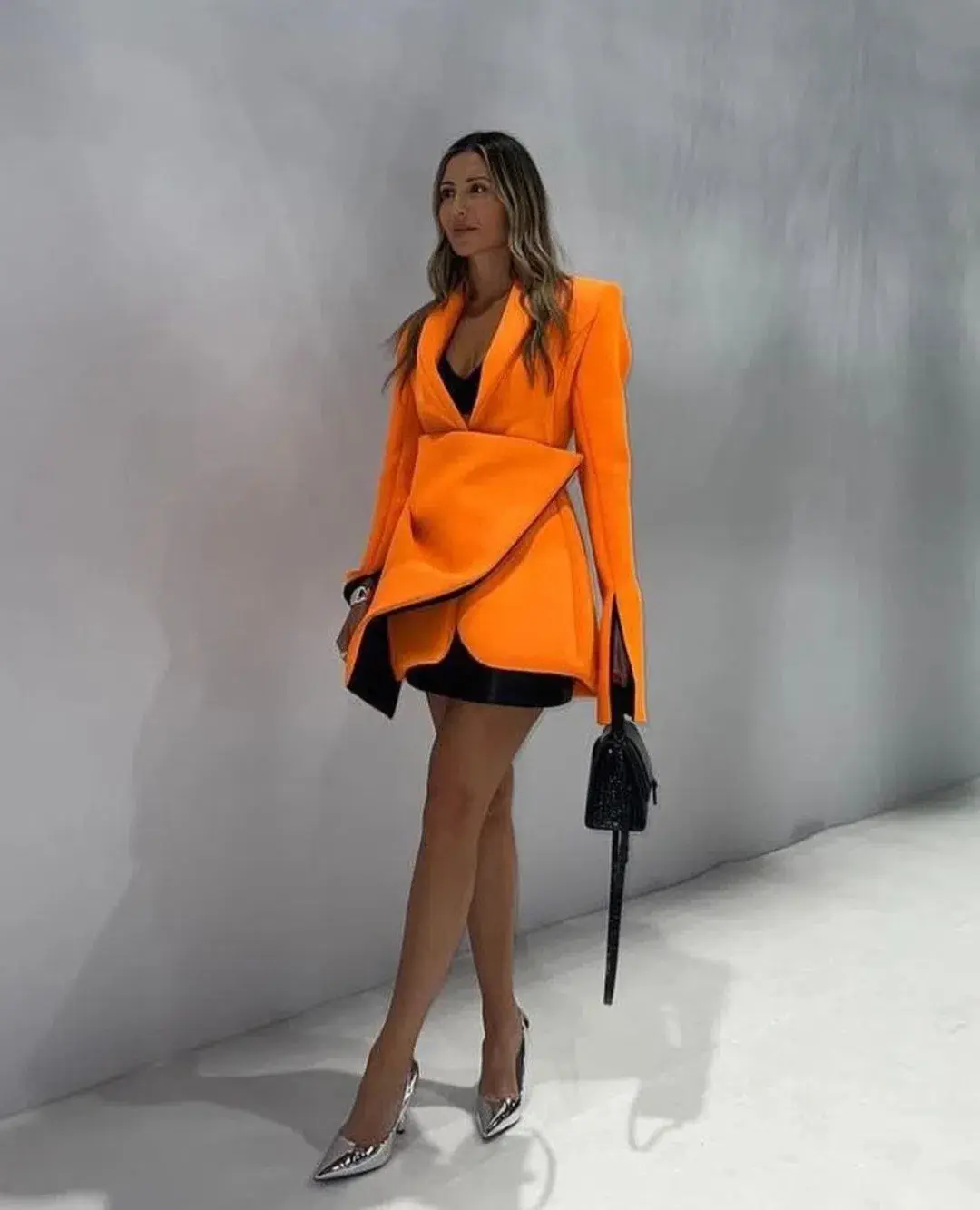 Mariam Seddiq Mini Dress Orange Size 6  - Image 1