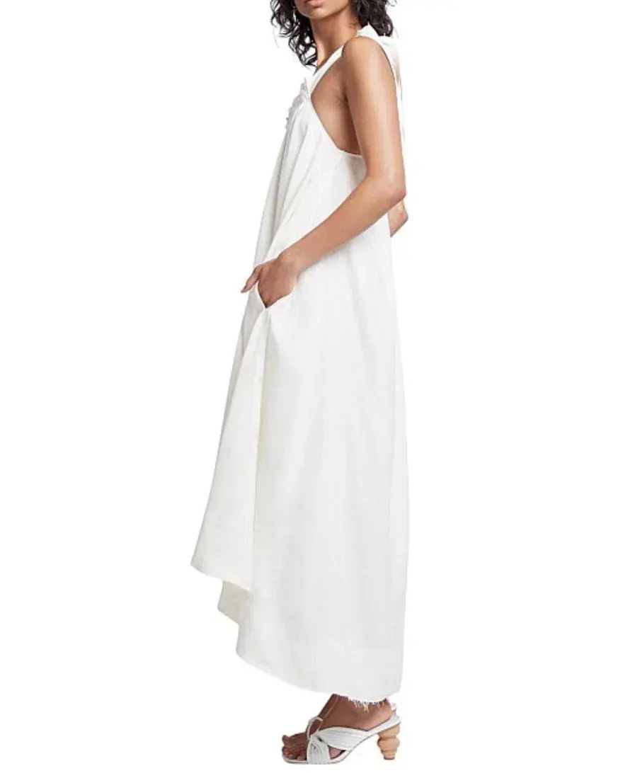 Aje Rarity One Shoulder Midi Dress White Size 10 - Image 4