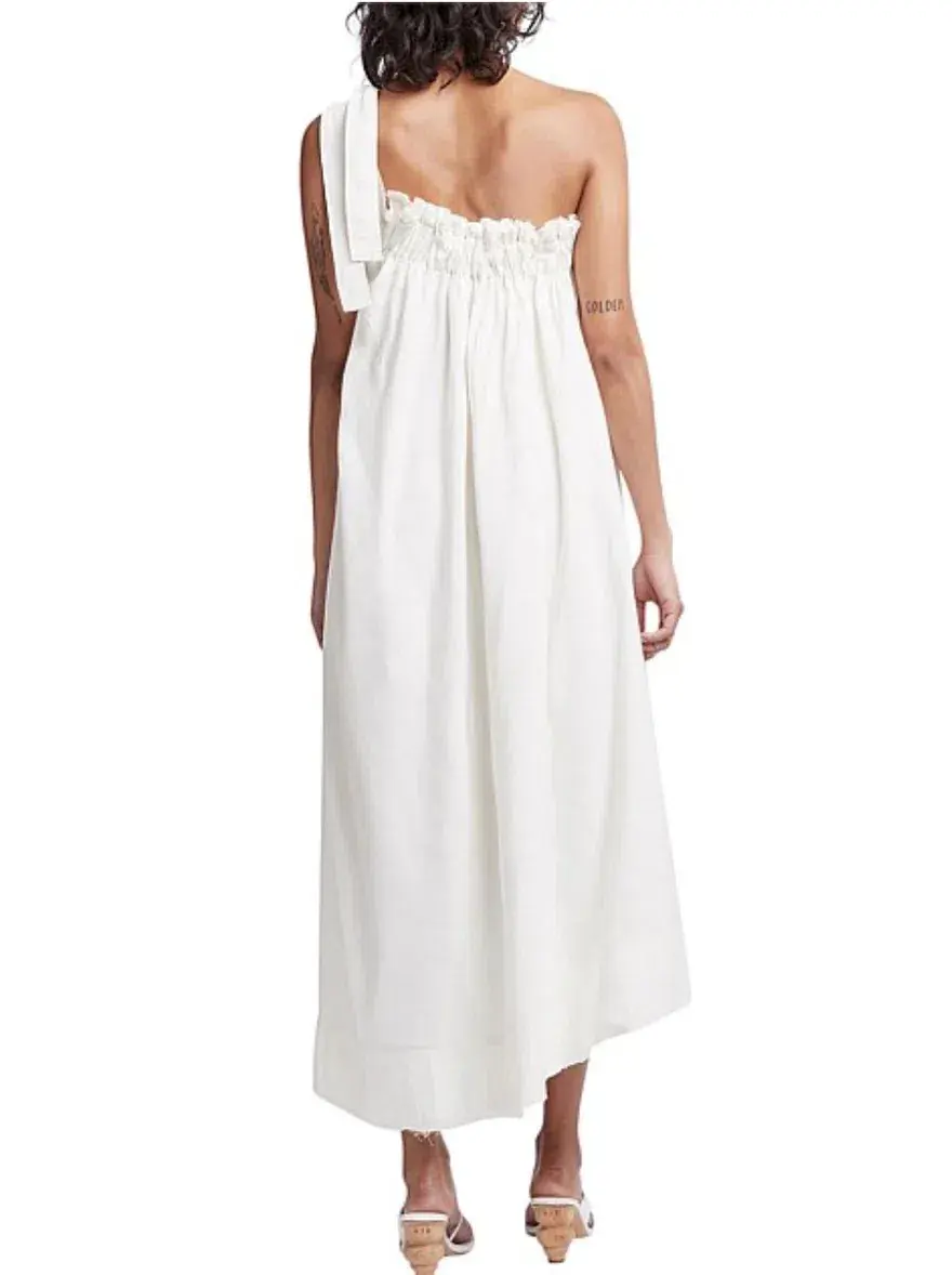 Aje Rarity One Shoulder Midi Dress White Size 10 - Image 3