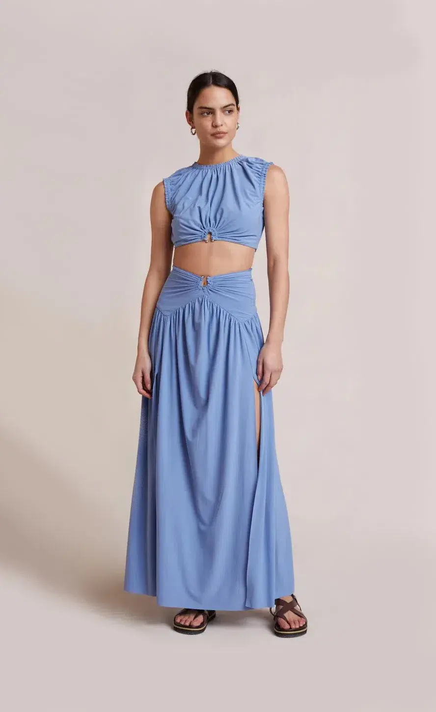 Bec & Bridge Minx Top & Skirt Set Dusk Blue Size 12 - Image 1