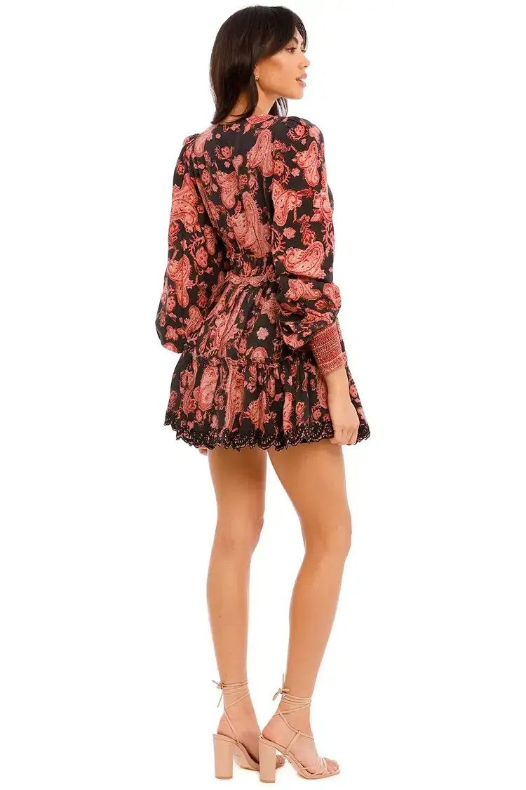 Hemant & Nandita Luana Cashmere Dress Print Size 8 - Image 4