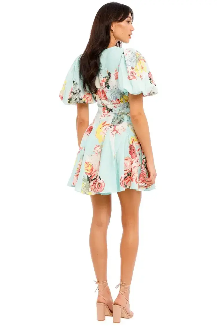 Hemant & Nandita Sage Skater Dress Multi Print Size 10 - Image 2