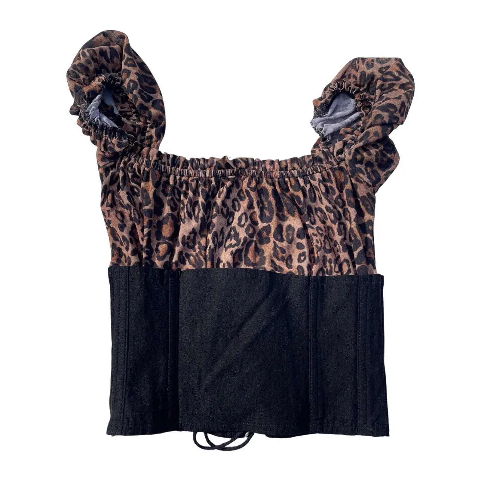 I AM GIA Leopard Rhia Corset Crop Top Size S/Au 8 - Image 5