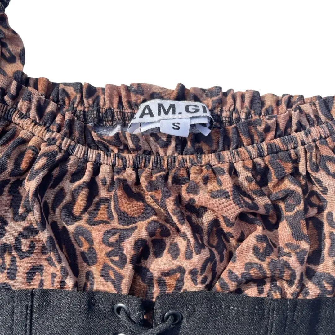 I AM GIA Leopard Rhia Corset Crop Top Size S/Au 8 for rent on The Volte - main image