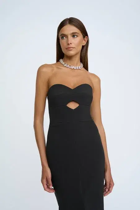 By Johnny Diamond Strapless Split Dress Black Size XS / AU 6 - Image 2