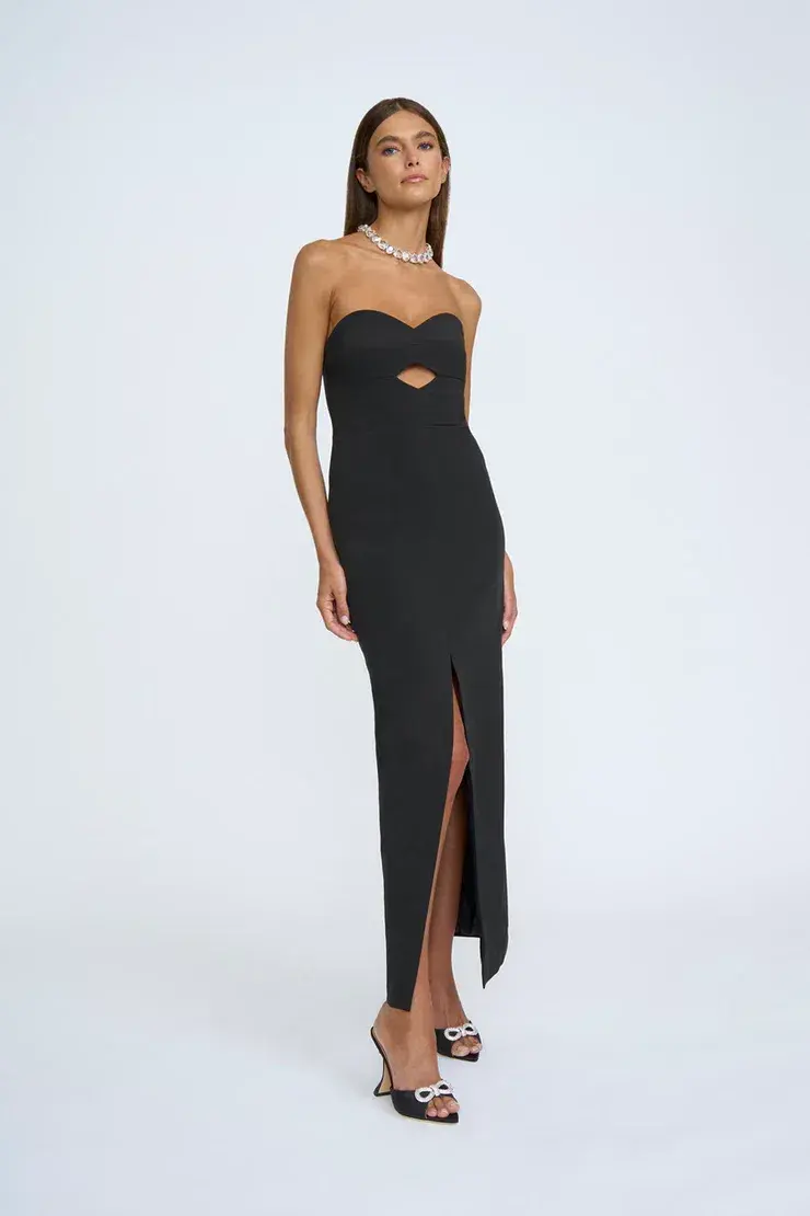 By Johnny Diamond Strapless Split Dress Black Size XS / AU 6 - Image 1