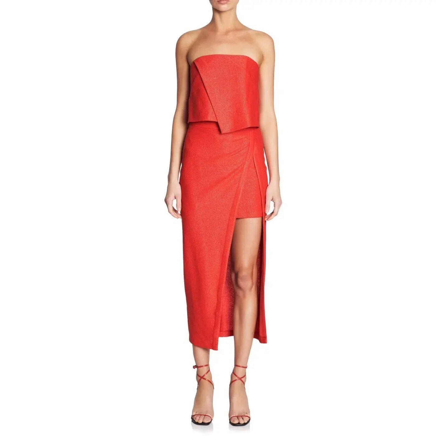 Manning Cartell Marvellous Creations Crop Bustier and Skirt Set Red Size 4/6 - Image 1