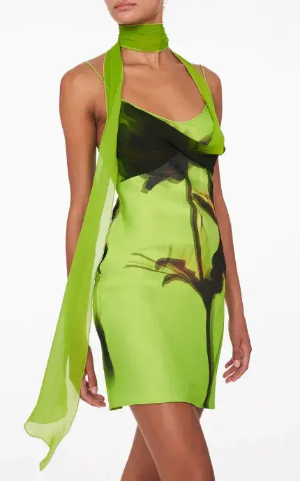 Rat & Boa Orisha Mini Dress Green Size XS / AU 6 - Image 2