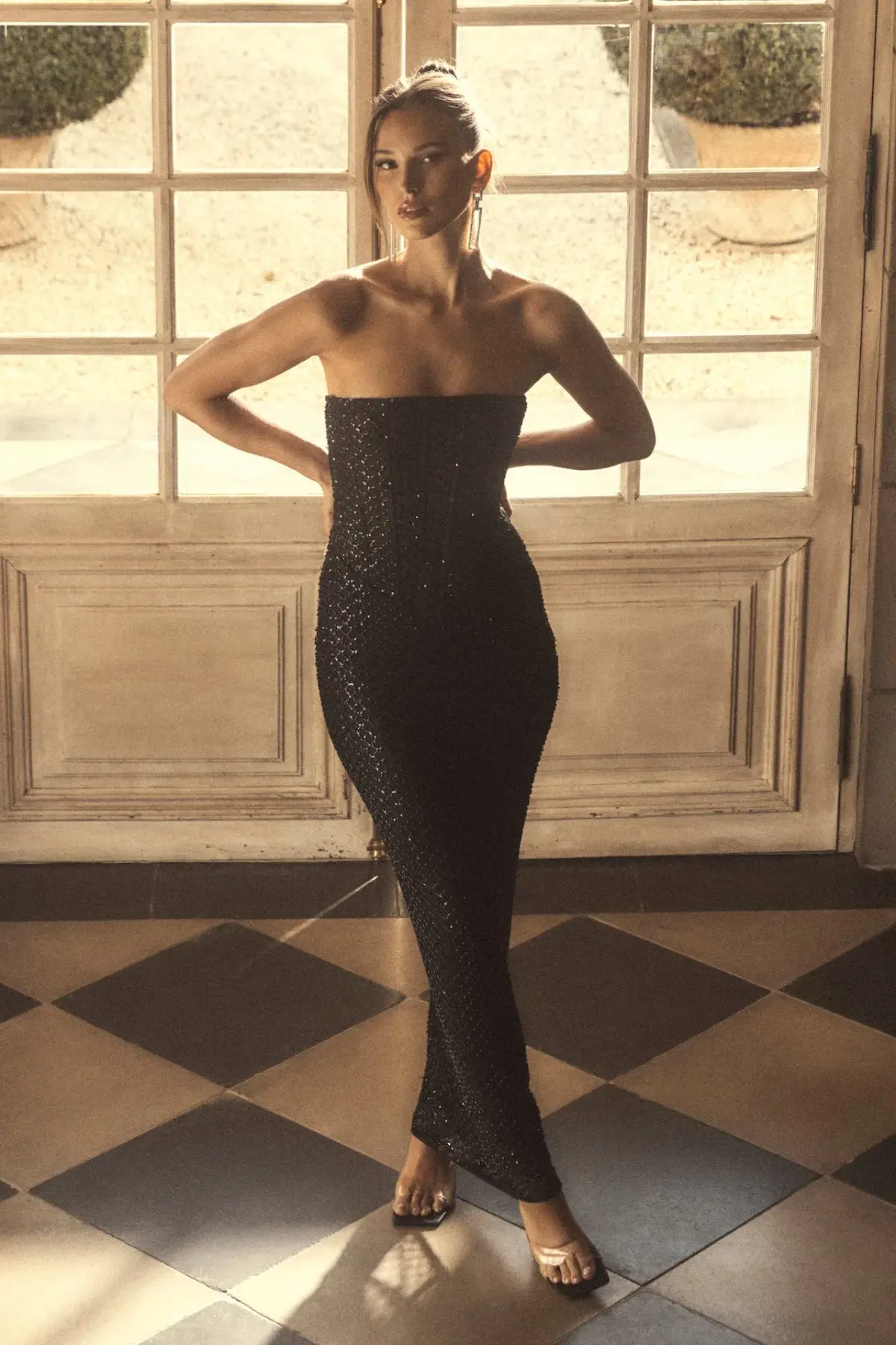 Meshki Gemma Strapless Sequin Maxi Dress Black Size M / AU 10 - Image 7