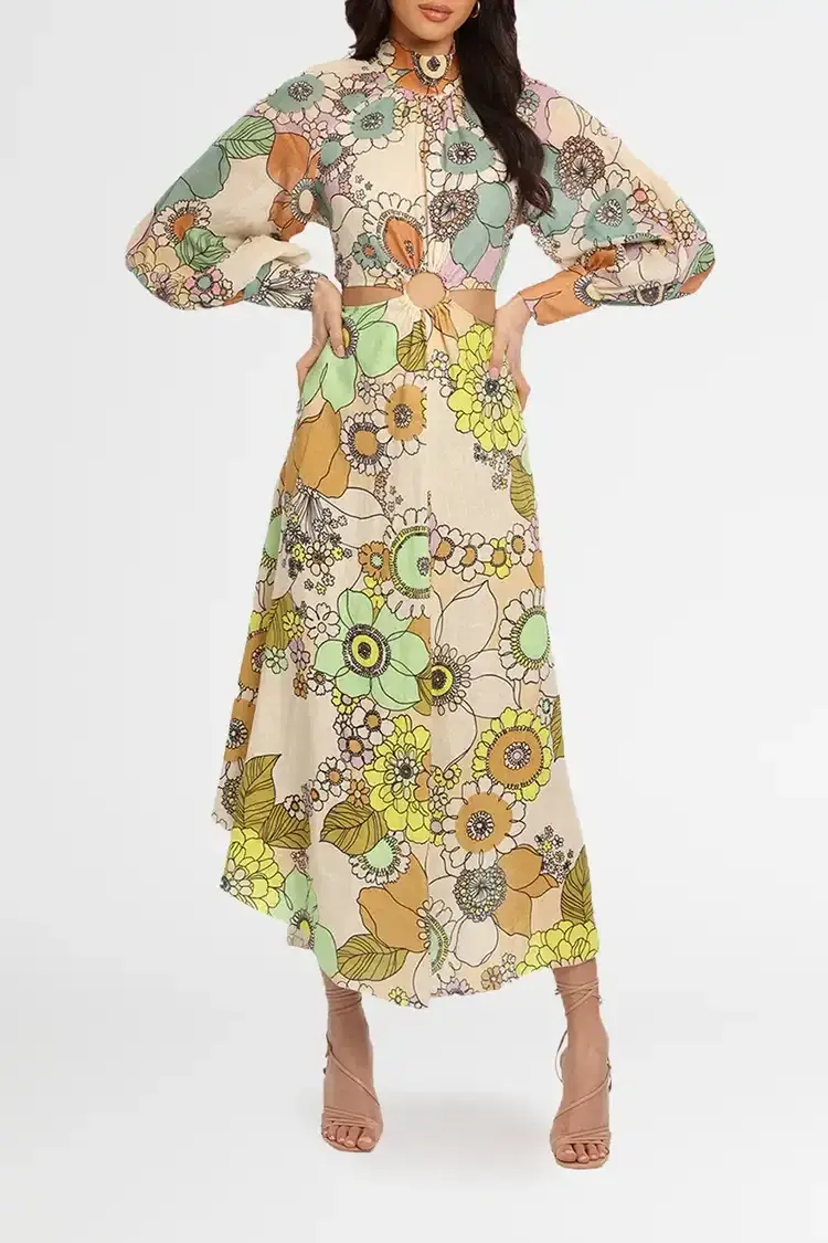 Alemais Farrah Maxi Dress Multi Floral Size 14 - Image 2
