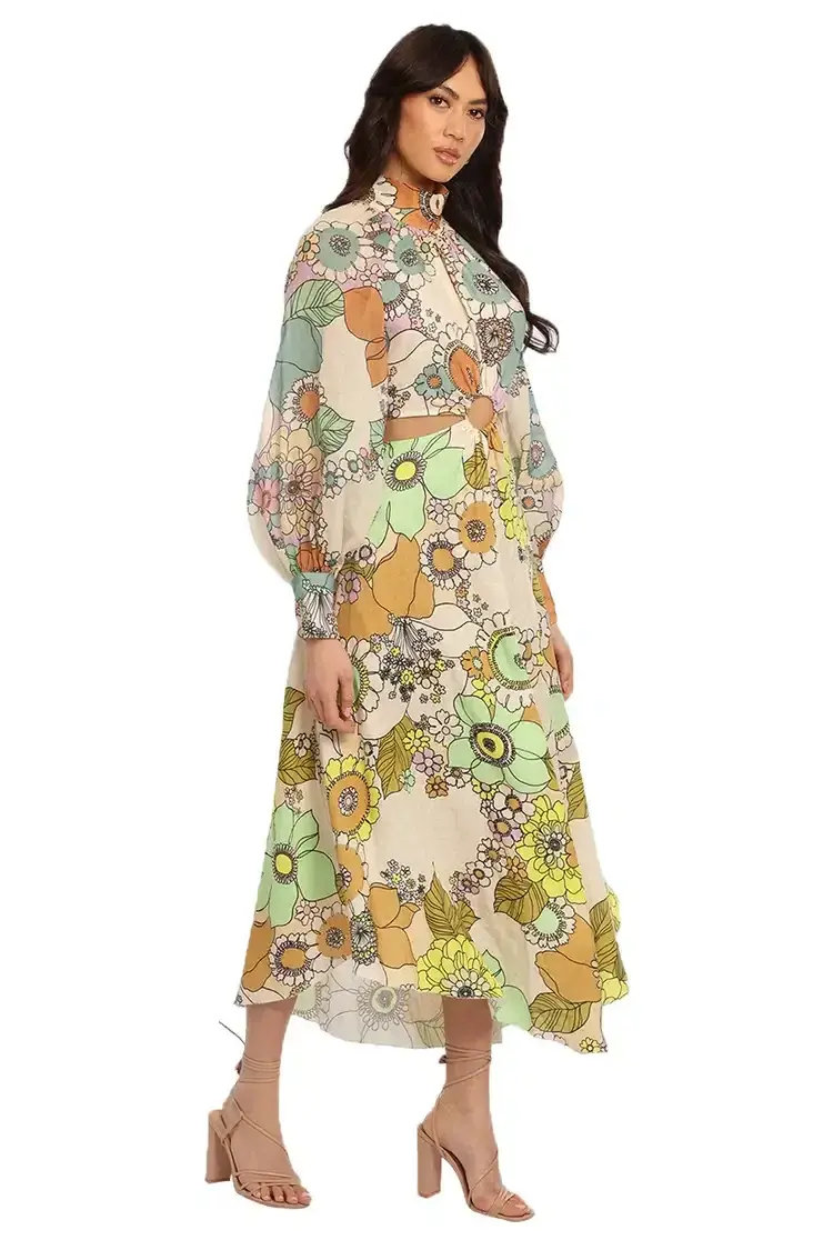 Alemais Farrah Maxi Dress Multi Floral Size 14 - Image 1