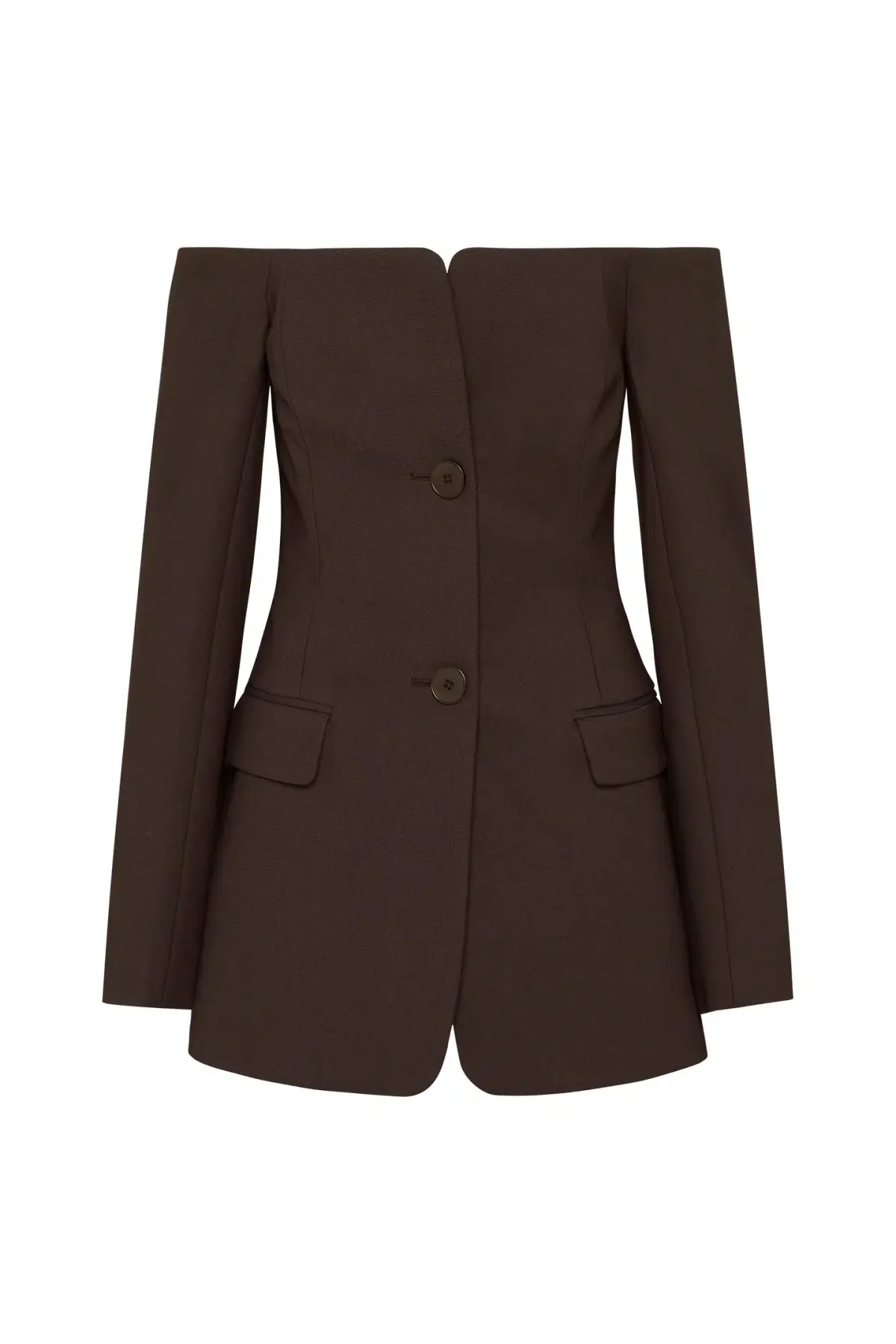 Sir The Label Sandrine Tailored Mini Dress Brown Size AU 14 - Image 5