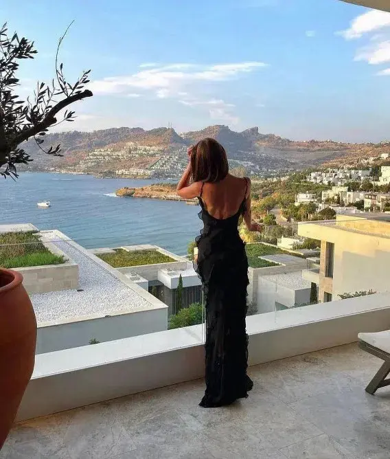 Rat & Boa Selena Ruffle Cecelia Dress Black Size 10 for rent on The Volte - main image