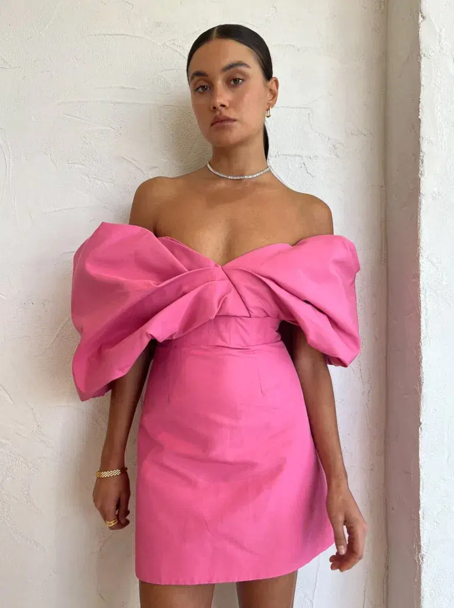 Rachel Gilbert Xavier Mini Dress Pink Size 0 / AU 6 - Image 3