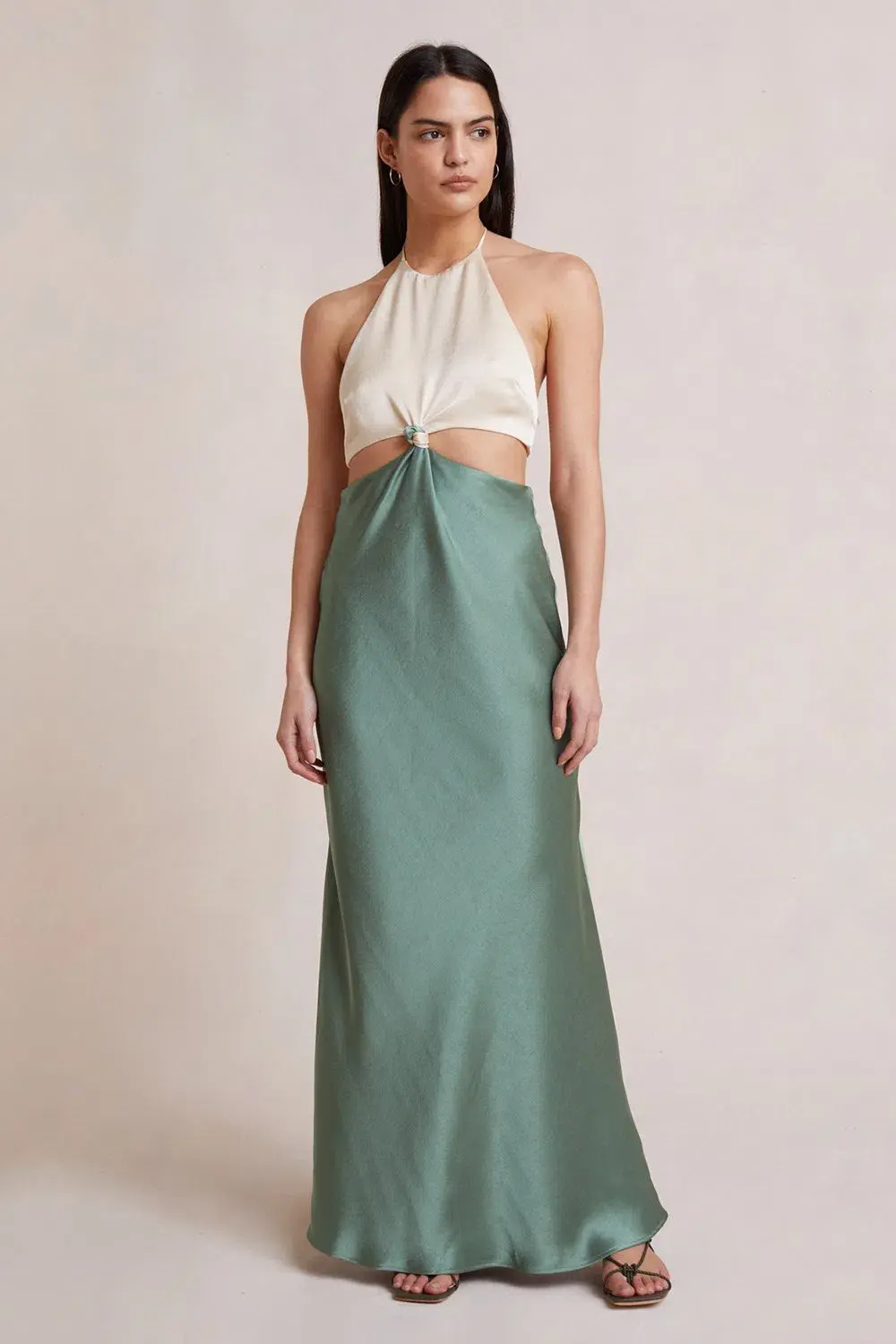 Bec & Bridge Carrie Halter Maxi Dress Multi Green Size 10 - Image 2