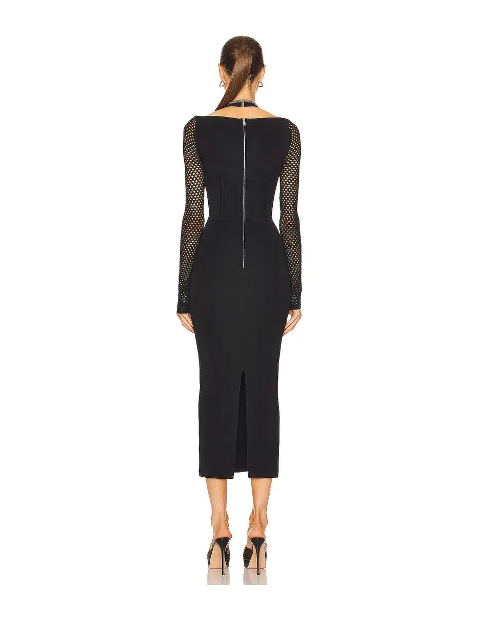 Dion Lee Column Corset Dress Black Size 8 - Image 3