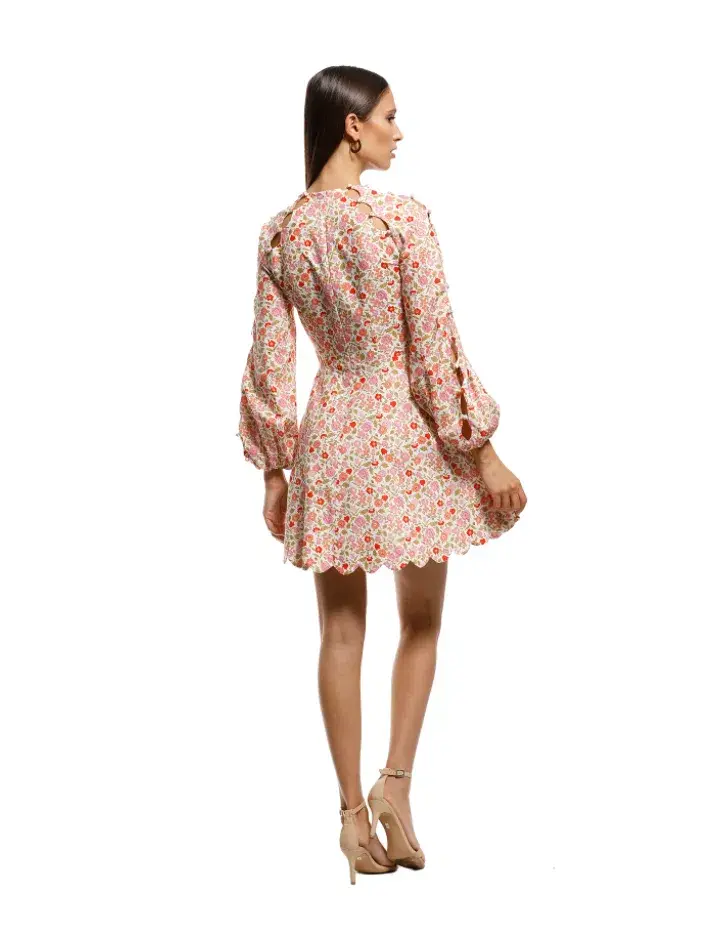 Zimmermann Goldie Scallop Short Dress Floral Size 1 / AU 10 - Image 3